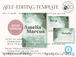 TEMPLETT wedding invitation download Fall Rustic wedding Invitations Set Template, Instant Download Printable Invites Home Printing,  Modern Rustic wedding Invitations Set Template8