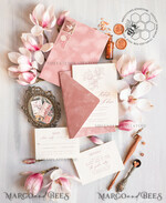 TEMPLETT wedding invitation download Elegant Spring Blush wedding Invitation Suite with Photo Template Instant Download Printable Invites Home Printing Pink Modern Wedding Cards Set8