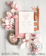 TEMPLETT wedding invitation download Elegant Spring Blush wedding Invitation Suite with Photo Template Instant Download Printable Invites Home Printing Pink Modern Wedding Cards Set8