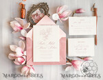 TEMPLETT wedding invitation download Elegant Spring Blush wedding Invitation Suite with Photo Template Instant Download Printable Invites Home Printing Pink Modern Wedding Cards Set8