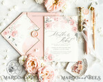 TEMPLETT wedding invitation download Elegant Rustic wedding Invitations Set Template, Instant Download Printable Invites Home Printing, Simple Boho Wedding Invitation Card Set10