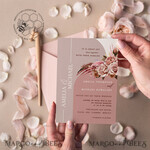 TEMPLETT wedding invitation download Arch Blush wedding Invitation Template, Instant Download Printable Invites Home Printing, Pink Boho Wedding Invitation Card Set Template9