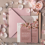 TEMPLETT wedding invitation download Arch Blush wedding Invitation Template, Instant Download Printable Invites Home Printing, Pink Boho Wedding Invitation Card Set Template9