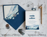 TEMPLETT wedding invitation download Blue Mountain wedding invitation template, Instant download Mountain Simple Wedding Invites, Forest Wedding Invitation Printable Template, Forest invites7