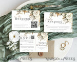 TEMPLETT  
 Hochzeits Einladung Download Boho Herbstblumen Hochzeitskarten Set Vorlage, Sofortdownload Druckbare Einladungen Heimdruck, Einfache Karten10