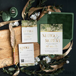 TEMPLETT wedding invitation download Green wedding Invitations Set Template, Instant Download Printable Invites Home Printing, Gold Glamour Botanical Wedding Invitation Cards6