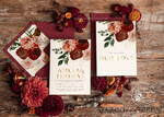 TEMPLETT wedding invitation download Boho fall wedding Invitations Set Terracotta Maroon Burgundy Template, Instant Fall Download Printable Invites Home Printing, Terracotta Autumn Wedding Invitation Card Set9