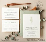 TEMPLETT wedding invitation download Sage Green wedding invitation template, Instant download Greenery Wedding Invites, Eucalyptus  Garden Wedding Invitation Printable6