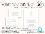 TEMPLETT wedding invitation download Sage Green wedding invitation template, Instant download Greenery Wedding Invites, Eucalyptus  Garden Wedding Invitation Printable6