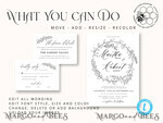 TEMPLETT wedding invitation download Fine art wedding invitation template, Instant download Boho Wedding Invites, Simple Wedding Invitation Printable Template, Elegant Invites7