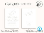 TEMPLETT wedding invitation download Elegant wedding Invitation Template, Simple Instant Download Printable Invites Home Printing, Boho Baby Breath Wedding Invitation Card Set8