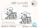 TEMPLETT wedding invitation download Black wedding invitation template, Instant download tarot Wedding Invites, Goth Wedding Invitation Printable Template, skeleton invites8