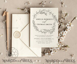 TEMPLETT wedding invitation download Fine art Wreath wedding invitation template, Instant download Boho Wedding Invites, Simple Invitation Printable Template, Elegant Invites8