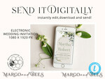 TEMPLETT wedding invitation download Boho Arch wedding Invitations Evite Set Template, Instant Download Printable Invites Home Printing, Sage Green Garden Invitation Set WBoho1510