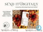 TEMPLETT wedding invitation download Burnt Orange Arch wedding Invitation Set Template, Instant Download Printable Invites Home Printing, Simple Boho Wedding Invitation Card Set, rust inviation template , copper fall invites instant download template online evite set 11