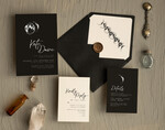 TEMPLETT wedding invitation download Moon wedding invitation template, Instant download Black Invites, Moon Phases Black Invitation Printable Templates, Self Editabe Wedding Invitation Suite8