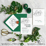 TEMPLETT wedding invitation download Eucalyptus Green wedding invitation template, Instant download Greenery Wedding Invites, Modern Tropical Wedding Invitation Printable9