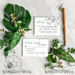 TEMPLETT wedding invitation download Eucalyptus Green wedding invitation template, Instant download Greenery Wedding Invites, Modern Tropical Wedding Invitation Printable9