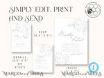 TEMPLETT wedding invitation download Fine art wedding invitation template, Instant download minimalist Wedding Invites, Simple Wedding Invitation Printable Template Invitations8