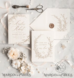 TEMPLETT wedding invitation download Boho Beige wedding Invitations Set Template, Instant Download Printable Invites Home Printing, Simple Wedding Invitation Card, WBoho179