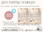 TEMPLETT wedding invitation download Elegant Vintage Flowers Paintig Oil wedding Invitations Set Template, Instant Download Printable Invites Home Printing, Simple Wedding Cards10