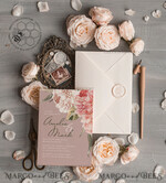 TEMPLETT wedding invitation download Elegant wedding invitation template, Instant download Invite, Printable Invites For Home Printing, pink boho wedding invitations9