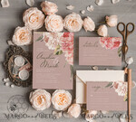 TEMPLETT wedding invitation download Elegant wedding invitation template, Instant download Invite, Printable Invites For Home Printing, pink boho wedding invitations9
