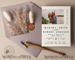 TEMPLETT wedding invitation download Minimalist wedding invitation template with Photo, Instant download Invite, Printable Invites For Home Printing, Beige wedding invitations9