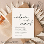 TEMPLETT wedding invitation download Modern wedding invitation template, Instant download Boho Wedding Invites, Simple Wedding Invitation Printable Template Elegant Invitations7