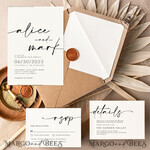 TEMPLETT wedding invitation download Modern wedding invitation template, Instant download Boho Wedding Invites, Simple Wedding Invitation Printable Template Elegant Invitations7