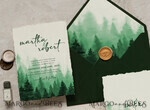 TEMPLETT wedding invitation download Green Forest wedding Invitation Template, Instant Download Printable Invites Home Printing, Green Wedding Invitation Card Set Template3