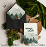 TEMPLETT wedding invitation download Forest Greenery Mountain wedding invitation template, Instant download Simple Wedding Invites, Greenery Wedding Invitation Printable Template, Forest invites9