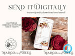 TEMPLETT wedding invitation download Rustic Ivory wedding Invitations Set and Electronic Wedding Invitation Template, Fall Instant Download Printable Invites Home Printing, Autumn Simple Boho Wedding Invitation Card Set12