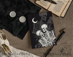 TEMPLETT wedding invitation download Black wedding invitation template, Instant download tarot Wedding Invites, Goth Wedding Invitation Printable Template, skeleton invites10