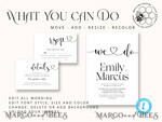 TEMPLETT wedding invitation download Fine art wedding invitation template, Instant download Boho Wedding Invites, Simple Wedding Invitation Printable Template, Elegant Invites7