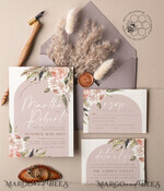 TEMPLETT wedding invitation download Rustic Ivory wedding Invitations Set and Electronic Wedding Invitation Template, Instant Download Printable Invites Home Printing, Simple Boho Wedding Invitation Card Set10
