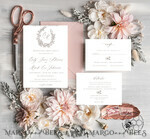TEMPLETT wedding invitation download Fine Art Boho wedding Invitations Set Template, Instant Download Printable Invites Home Printing, Simple Minimalistic Invitation Card Set9