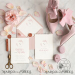 TEMPLETT wedding invitation download Elegant Blush wedding Invitation Template, Instant Download Printable Invites Home Printing, Pink Wedding Invitation Set Template Cards Set11