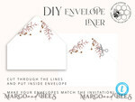 TEMPLETT wedding invitation download Boho fall wedding Invitations Set Template, Instant Download Printable Invites Home Printing, Terracotta Autumn Simple Invitation Card Set8