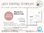 TEMPLETT wedding invitation download Olive Modern wedding invitation template Instant download, Tuscany Wedding Printable Invites For Home Printing, Italy wedding invitation Set7