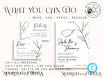 TEMPLETT wedding invitation download Minimalist wedding invitation template, Instant download Wedding Invites, Simple Wedding Invitation Printable Template Rustic Invitations6