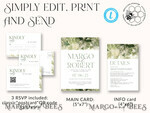 TEMPLETT wedding invitation download Green wedding Invitations Set Template, Instant Download Printable Invites Home Printing, Botanical Wedding Invitation Cards9