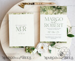 TEMPLETT wedding invitation download Green wedding Invitations Set Template, Instant Download Printable Invites Home Printing, Botanical Wedding Invitation Cards9