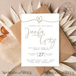 TEMPLETT wedding invitation download Modern wedding invitation template, Instant download Boho Wedding Invites, Simple Wedding Invitation Printable Template Rustic Invitations8