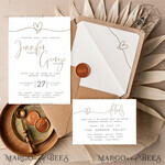 TEMPLETT wedding invitation download Modern wedding invitation template, Instant download Boho Wedding Invites, Simple Wedding Invitation Printable Template Rustic Invitations8