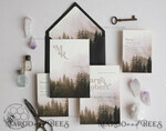 TEMPLETT wedding invitation download Forest pink sky wedding invitation template, Instant download Mountain Simple Wedding Invites, Greenery Wedding Invitation Printable Template, Forest invites10