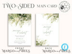 TEMPLETT wedding invitation download Floral Sage Green wedding Invitations Set Template, Instant Download Printable Invites Home Printing, BotanicalWedding Invitation Card9