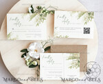 TEMPLETT wedding invitation download Floral Sage Green wedding Invitations Set Template, Instant Download Printable Invites Home Printing, BotanicalWedding Invitation Card9