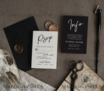 TEMPLETT wedding invitation download Black wedding invitation template, Instant download tarot Wedding Invites, Goth Wedding Invitation Printable Template, skeleton invites11