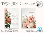 TEMPLETT  
 Hochzeits Einladung Download Botanische Vintage Blumen Hochzeitskarten Set Vorlage, Sofortiger Download Druckbare Einladungen Heimdruck, Einfache Hochzeitskarten10